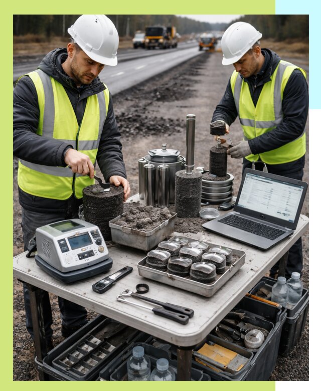 Сертификация асфальта: испытания и подтверждение в Раменском