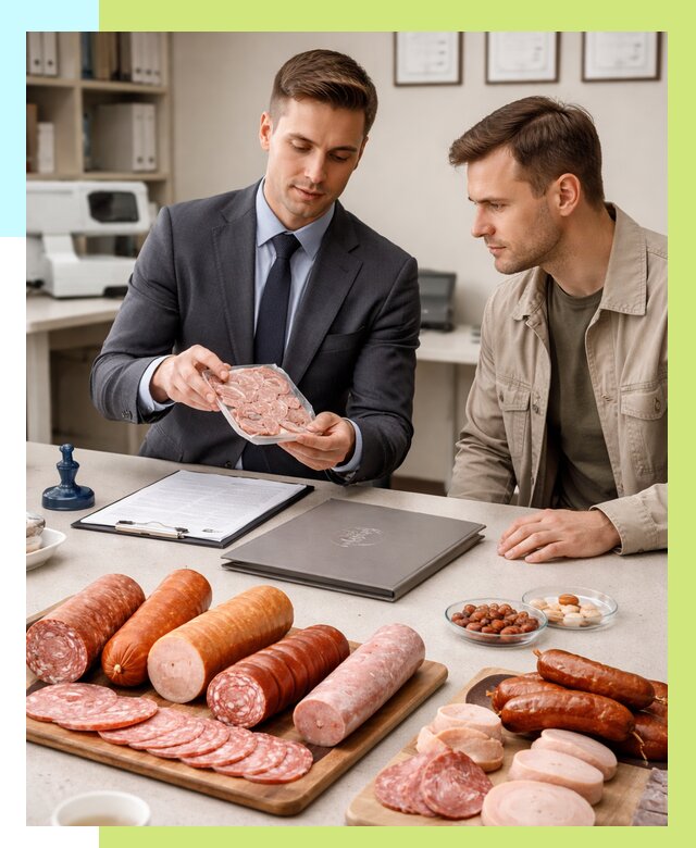 Сертификация колбасных изделий в Раменском от 7604 р. | Алешин-Рмн