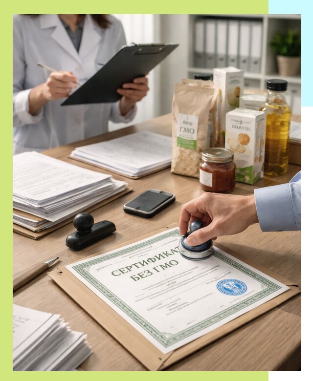 Получение сертификата Без ГМО для продукции в Раменском
